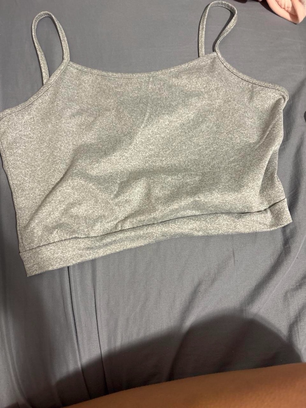 SHEIN Sparkling Silver Crop Cami